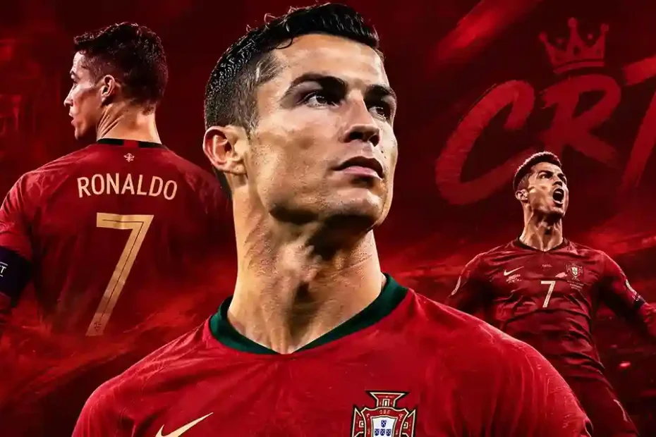 Cristiano Ronaldo in Portugal football jersey