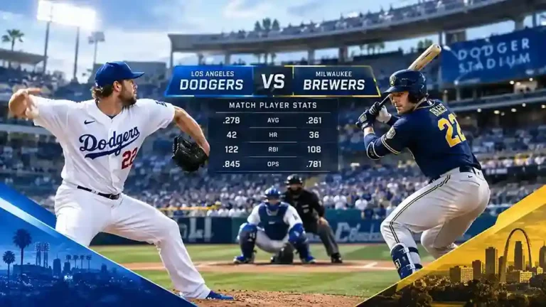 Los Angeles Dodgers vs Milwaukee Brewers match player stats