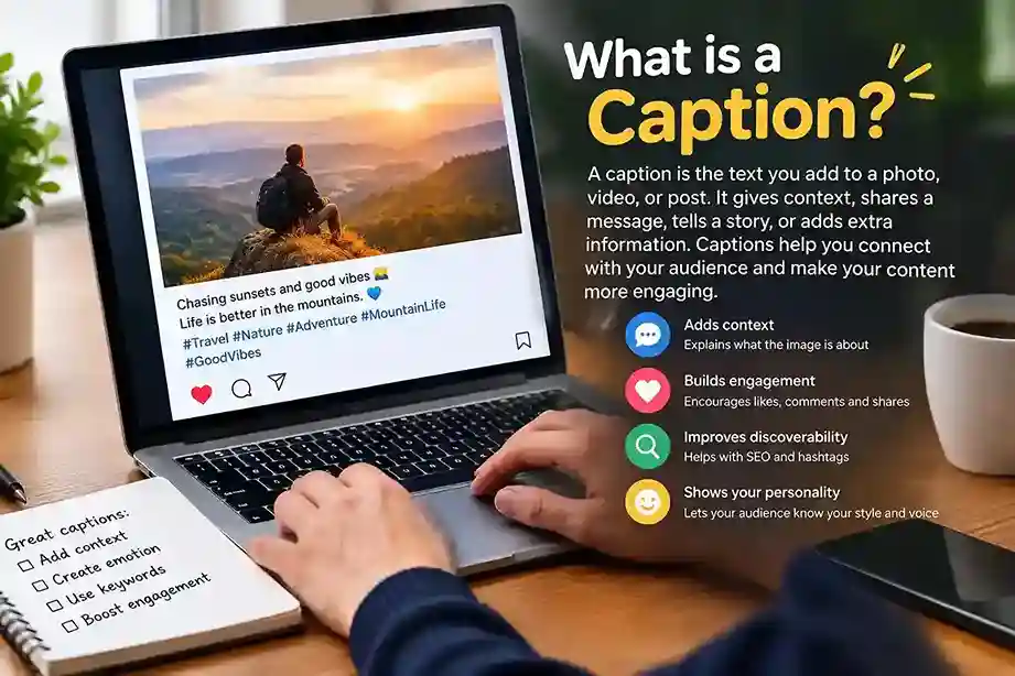 What is a caption ? Definition, examples, and benefits of writing effective captions for social media posts.
